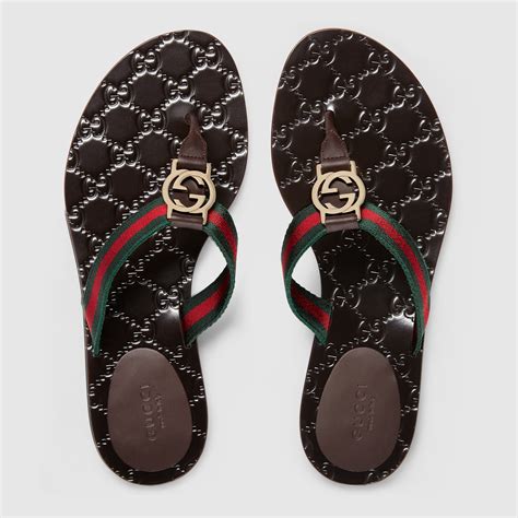 gucci flat thong sandal monogram|neiman marcus Gucci shoes women.